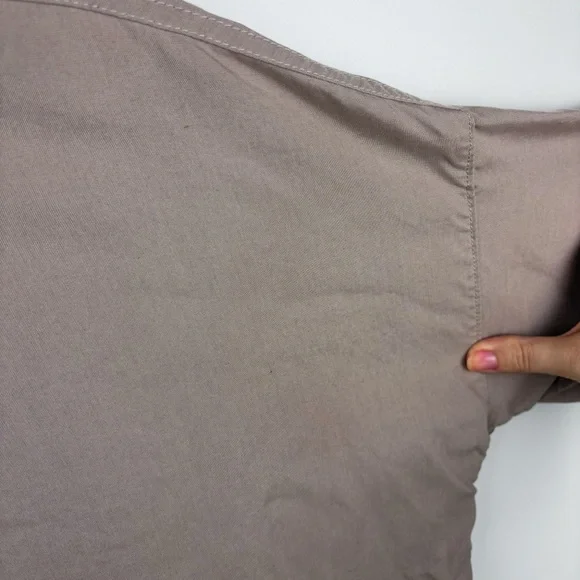 Everlane Drapey Square Shirt Burnt Sugar Tan Taupe Tencel Lyocell Boxy Small - Picture 7 of 9